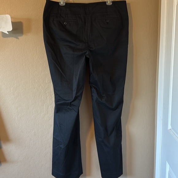 Ann Taylor Loft Women’s Stretch Straight Leg Trousers Black Stretch Twill 14 - Picture 4 of 12